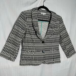 Cabi Cotton Mini Blazer Women’s Size 4 Button Cropped Light Jacket
